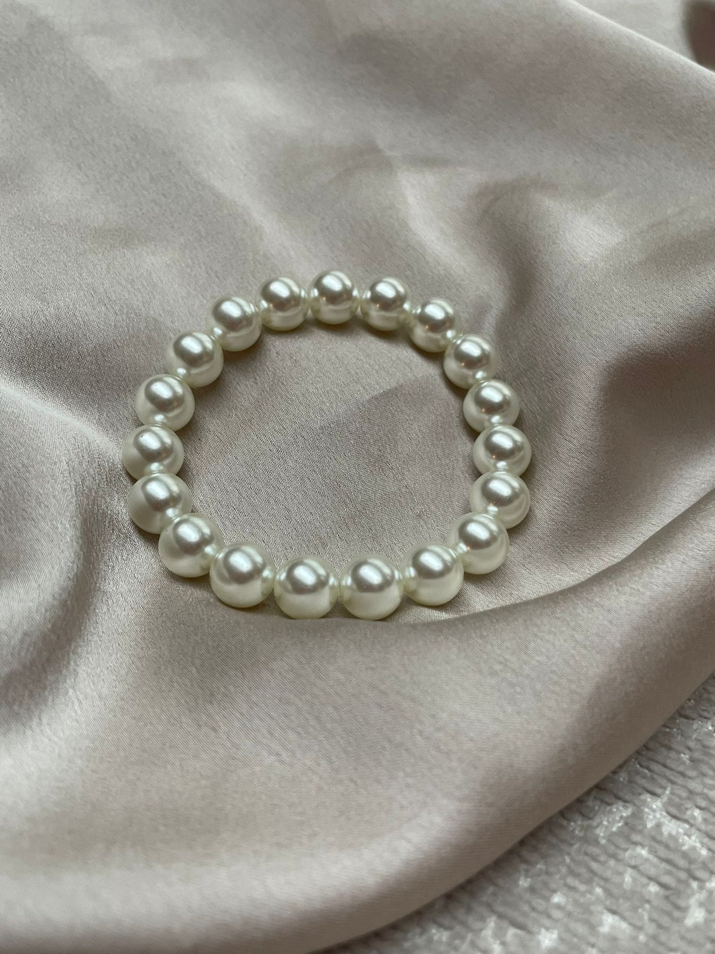 AA 0267 Armband - Glasparels - 10mm - Wit