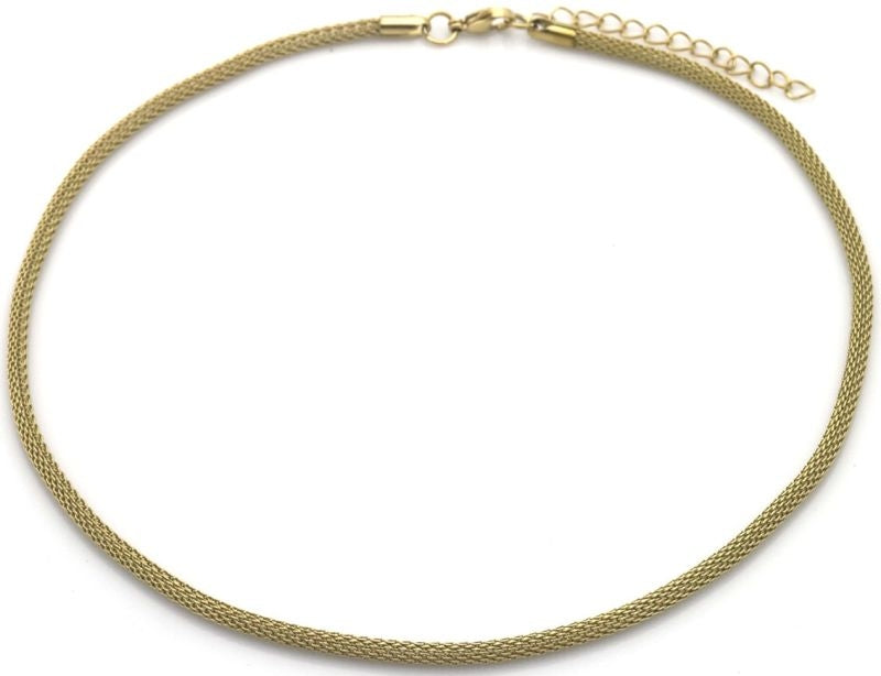 AA 0161 - Ketting - Stainless Steel - Goudkleurig