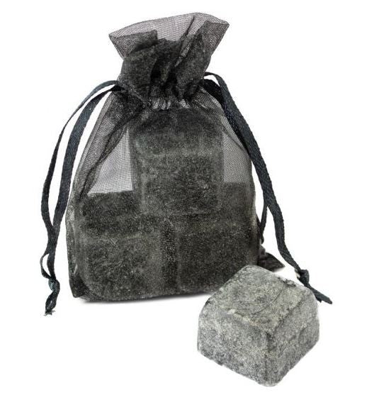 AC 0002 - Amberblokje - Black Musk - Set van 3 - Organza zakje