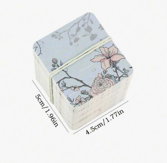 Sieraden Kaartjes 5 x 4,5 cm (D)