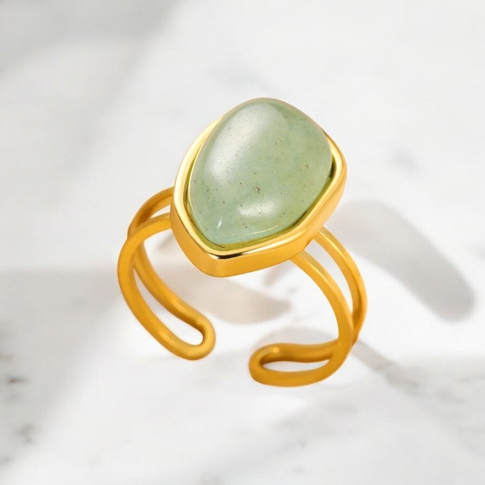 AA 0448 Ring - GlowGlam - Lichtgroen/Goudkleurig