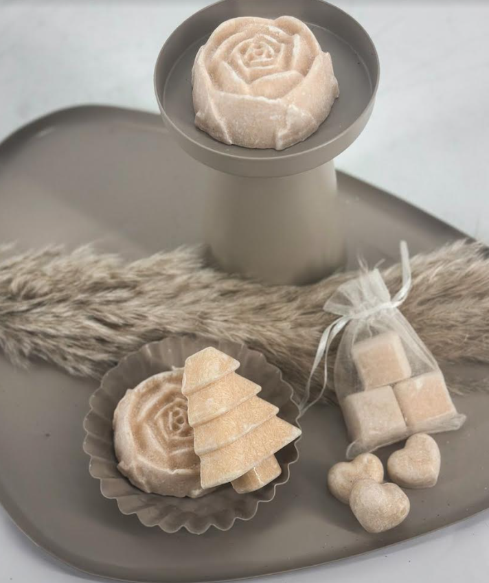 AC 0003 - Amberblokje - White Musk - Set van 3 - Organza zakje