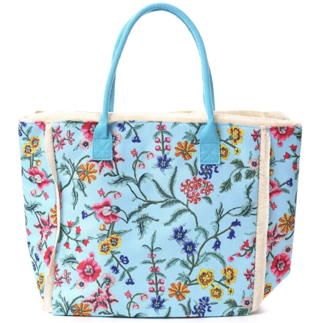 AAA 0008 - Strandtas - Sunny Bloom - Lichtblauw