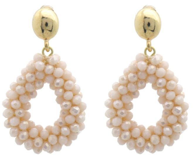 AA 0032 - Oorbellen - GlassGlow - Beige