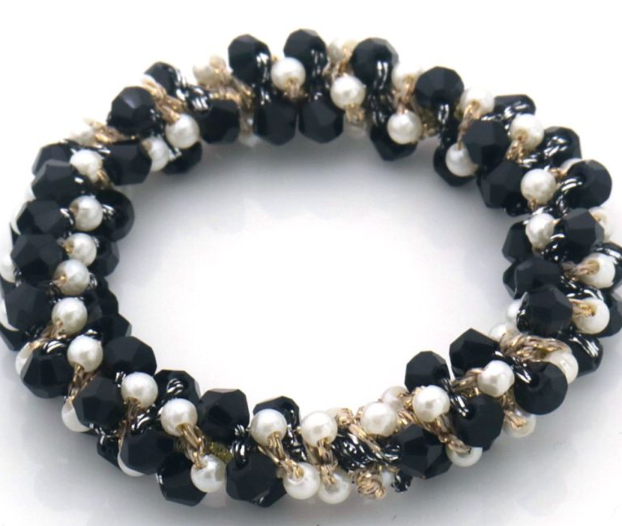AA 0496 - Haarelastiek - GlowPearl - Zwart