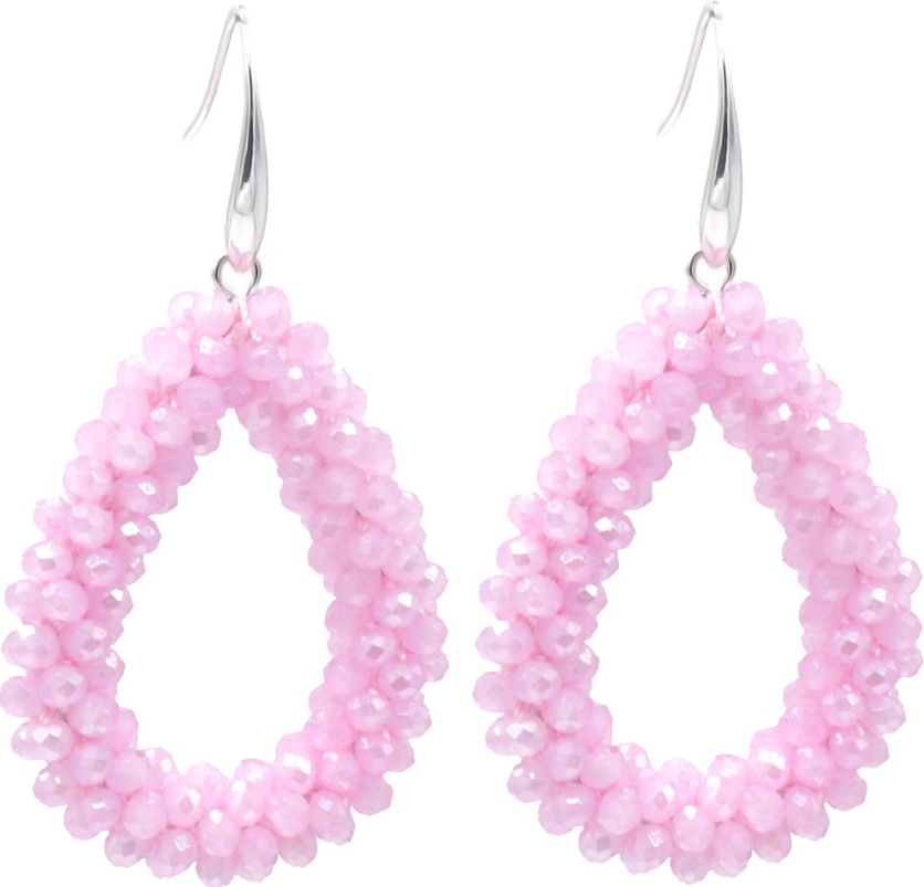 AA 0324 - Oorbellen - VivaBeads - Roze/Zilverkleurig