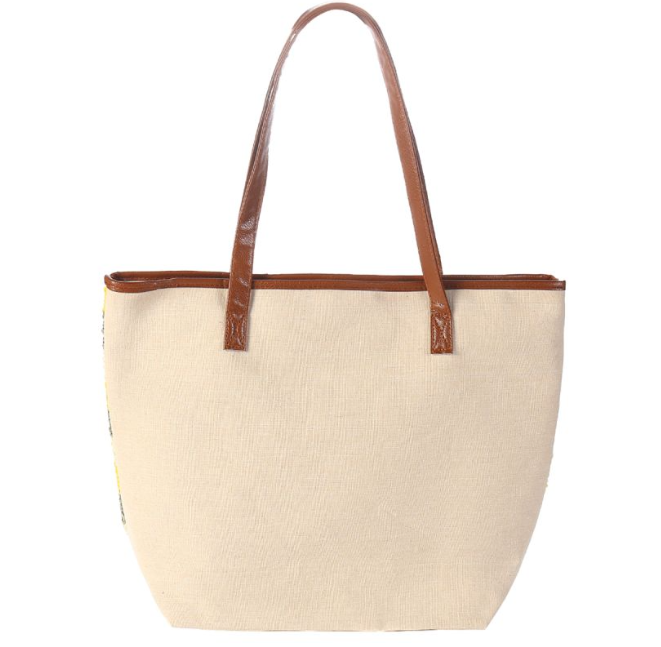 Strandtas - Summer Glow - Geel/Grijs