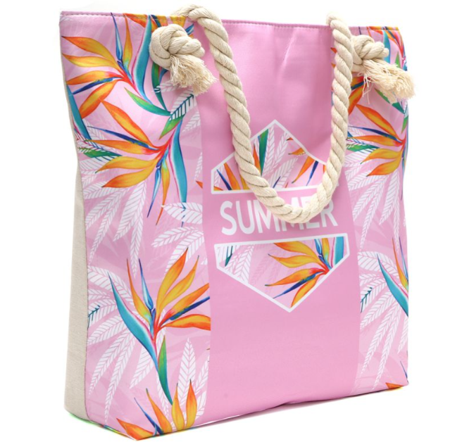 Strandtas - Tropical Summer - Roze