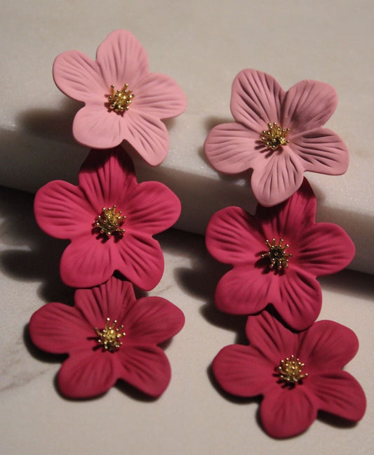 AA 0002 - Oorbellen - Floral Trio