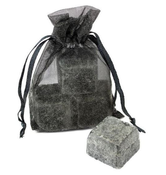 AC 0002 - Amberblokje - Black Musk - Set van 3 - Organza zakje