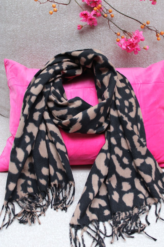 Sjaal - Leopard - 180x70cm - Zwart/bruin
