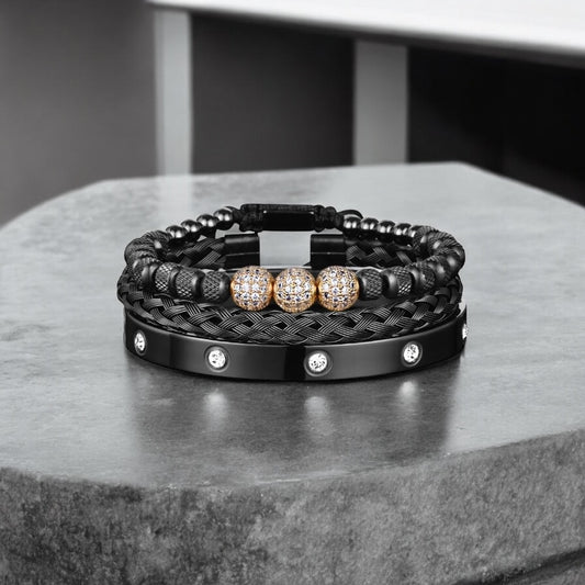 Herenarmbanden - Titan Edge - Goudkleurig/Zwart