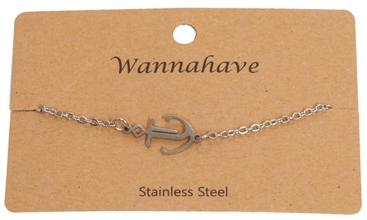 AA 0415 -  Stainless steel - bracelet - 17-21 cm - Anker
