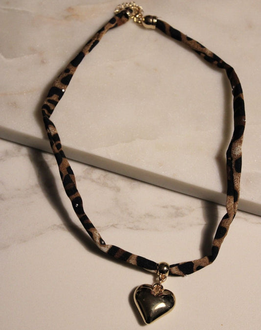 AA 0105 - Ketting - Wild Heart - Bruin/Goudkleurig