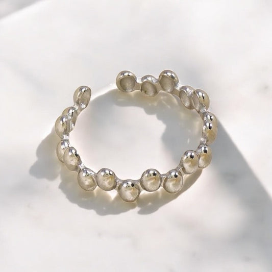 AA 0452 - Ring - Beadline - Zilverkleurig