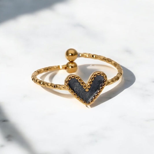 AA 449 - Ring - HeartGlow - Grijs/Goudkleurig