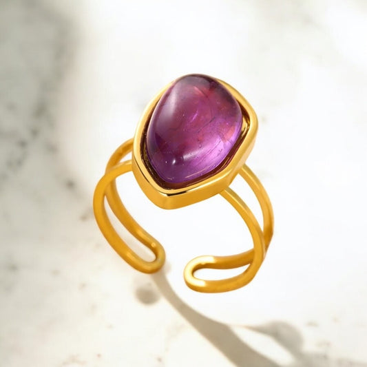 AA 0392 Ring - GlowGlam - Paars/Goudkleurig