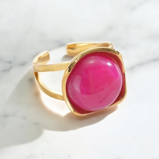 Ring - TerraGem - Roze/Goudkleurig