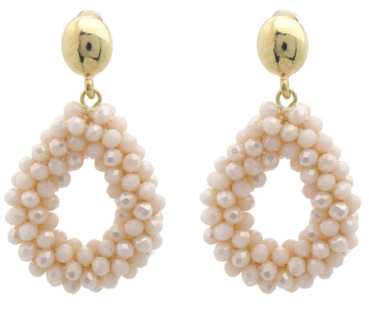 AA 0032 - Oorbellen - GlassGlow - Beige
