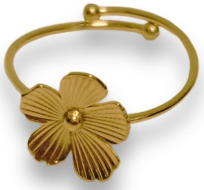 AA 0273 - Ring - FloralElegance - Goudkleurig