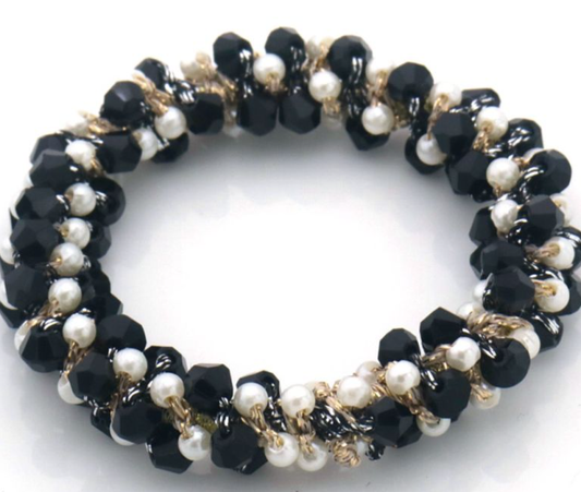 AA 0496 - Haarelastiek - GlowPearl - Zwart