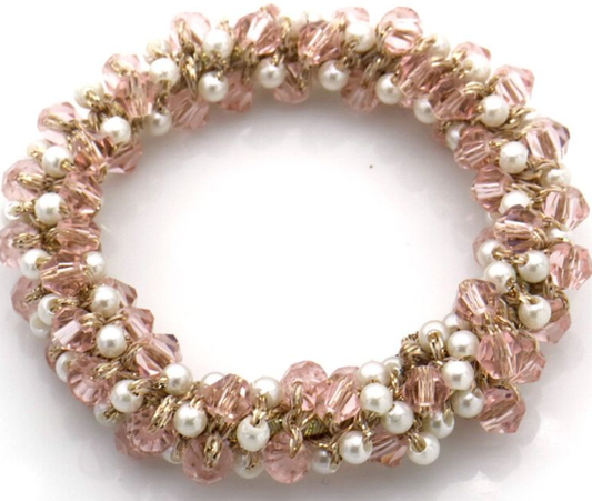 AA 0495 - Haarelastiek - GlowPearl - Roze