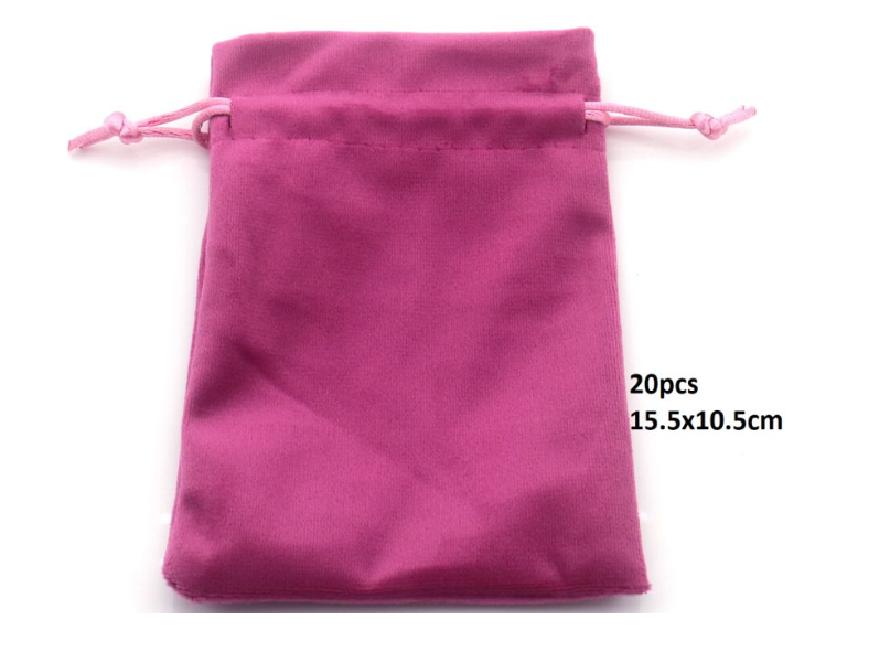 Velvet Gift Bags 20 stuks Roze