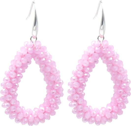 AA 0324 - Oorbellen - VivaBeads - Roze/Zilverkleurig