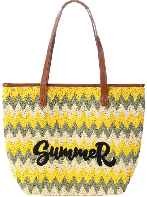 Strandtas - Summer Glow - Geel/Grijs