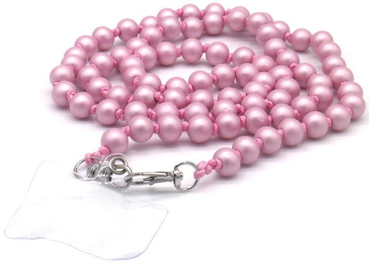 Telefoonkoord - Kralen - 110 cm - Roze